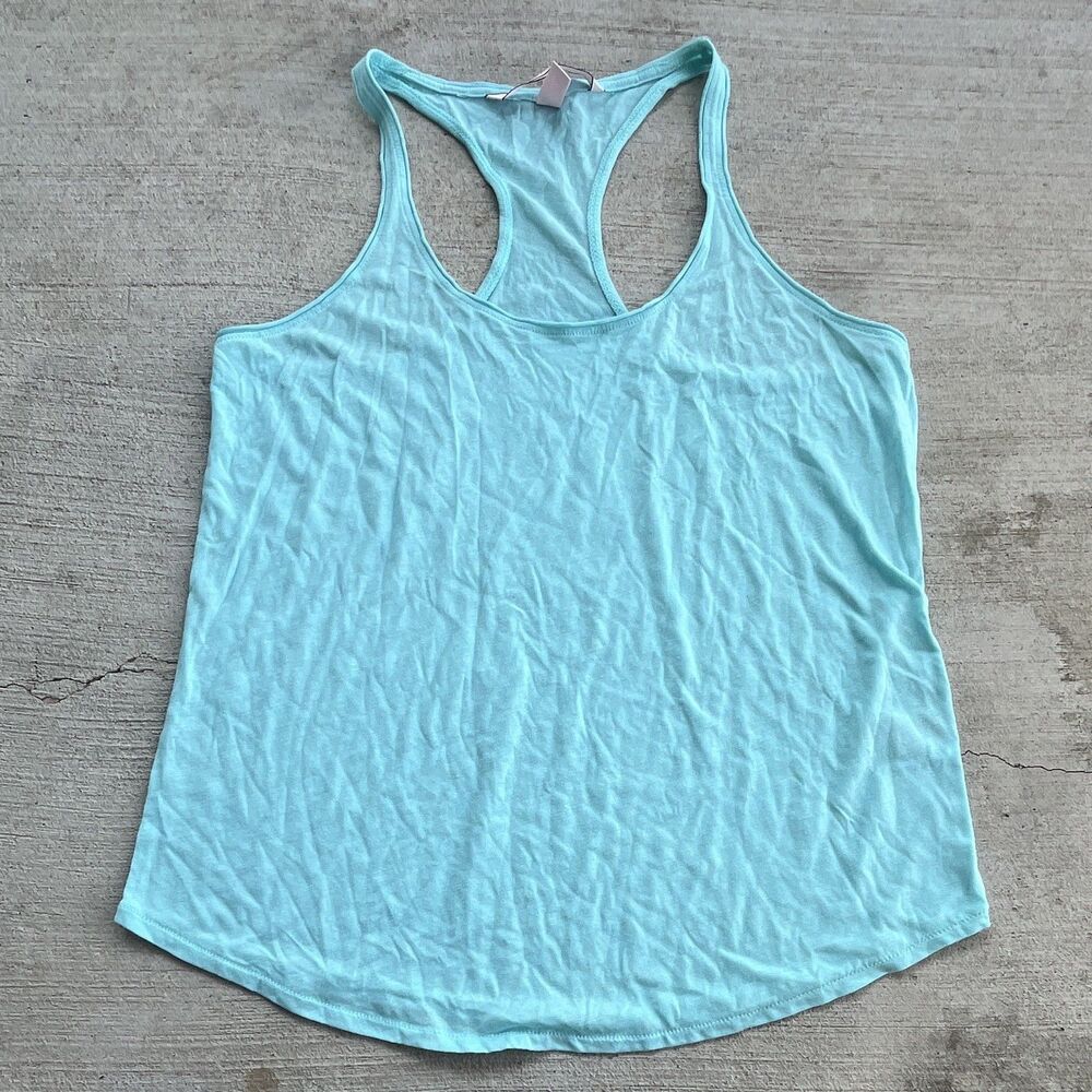Victoria's Secret Tank Top Womens S Blue Knit Scoop Neck Racerback Active Casual